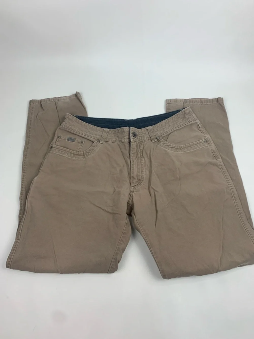 Kuhl Kanvus Jean Brown Pants Mens 34 stretch Born in the mountains Tapered